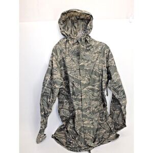 Military Rain jacket USAF ABU Tiger Stripe Orc Improved Rainsuit Parka - SMALL